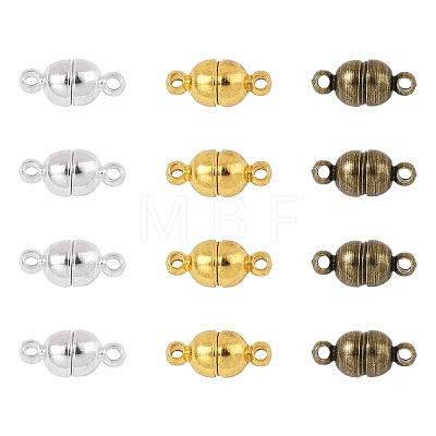 12 Sets 3 Colors Brass Magnetic Clasps KK-FS0001-55B-1