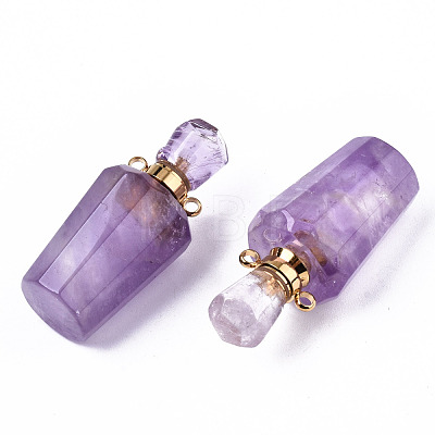 Faceted Natural Amethyst Pendants G-T131-14F-1