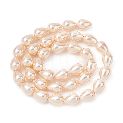 Electroplate Opaque Glass Imitation Pearl Beads Strands EGLA-H113-09B-02-1