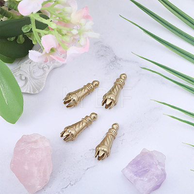 4Pcs Brass Cord Ends KK-CA0003-73B-1