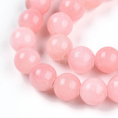 Natural Dyed Yellow Jade Gemstone Bead Strands G-R271-8mm-YXS22-1