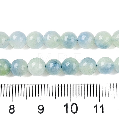 Dyed Natural White Jade Beads Strands G-T138-6mm-210-23-1