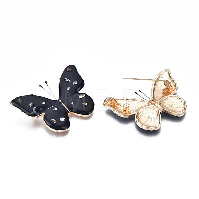 Butterfly Enamel Pin with Shell JEWB-N007-084-1