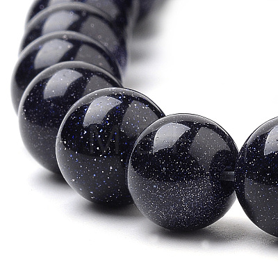 Synthetic Blue Goldstone Beads Strands X-G-S259-41-10mm-1