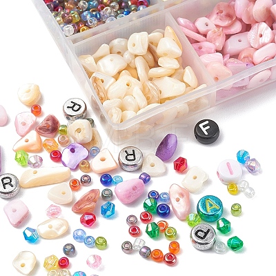 Natural Shell Chip Beads Kit DIY Bracelet Making Kit DIY-YW0004-74-1