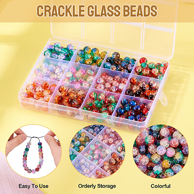 12 Colors Crackle Glass Beads CCG-TA0002-05A-1