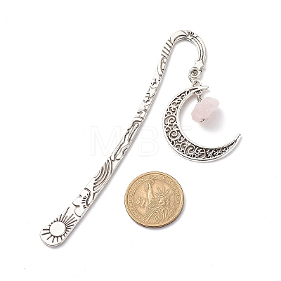 Mixed Natural Gemstone Raw Beads Bookmarks AJEW-JK00201-1
