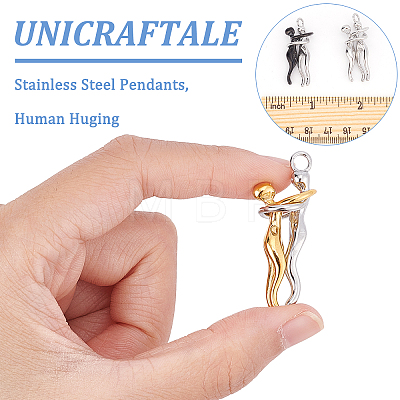 Unicraftale 3Pcs 3 Colors 304 Stainless Steel Pendants STAS-UN0037-95-1