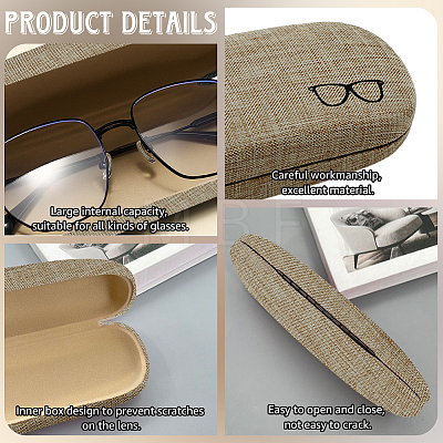 1Pc Oval Polyester Eyeglass Cases AJEW-CN0007-32C-1