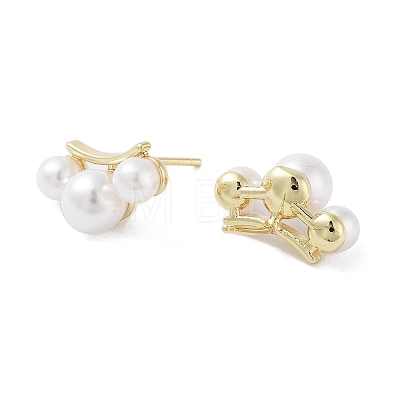 Rack Plating Brass  Stud Earring EJEW-C081-38G-1