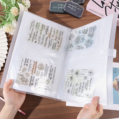 8 Inch 2 Grids Transparent PP Plastic Photocard Storage Albums AJEW-WH0419-72C-1