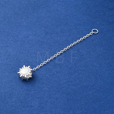 925 Sterling Silver Ends With Chain STER-S010-04B-S-1