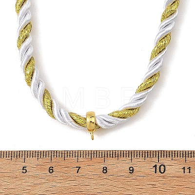 2Pcs 2 Colors Twisted Polyester Cord Necklace Making NJEW-JN06544-1