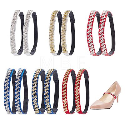 6 Pairs 6 Colors Anti-Loose Shoe Laces for High-Heeled Shoes DIY-CP0008-57-1
