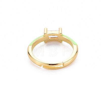 Brass Enamel Cuff Rings RJEW-T016-23J-NF-1