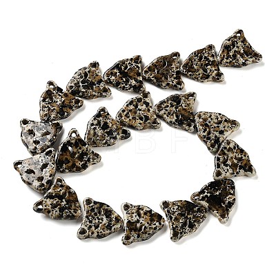 Spray Printed Synthetic Turquoise Beads Strands TURQ-P002-03A-01-1