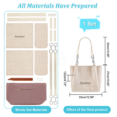 DIY Straw Woven Tote Sets DIY-WH0386-42A-1