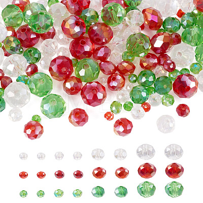  12 Strand 12 Styles Transparent Electroplate Glass Beads Strands EGLA-TA0001-20-1