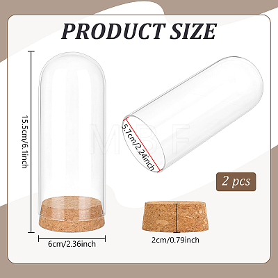 Glass Dome Cover CON-WH0110-320A-1