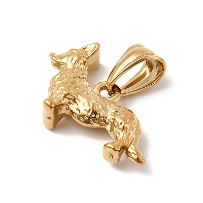 Animal Theme 304 Stainless Steel Pendants LS-STAS-B167-27G-G-1