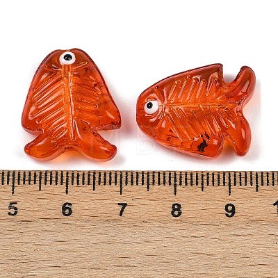 Transparent Glass Enamel Beads LAMP-U004-06Q-1