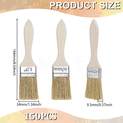 150Pcs Paint Wood Brushes AJEW-WA0003-45-1