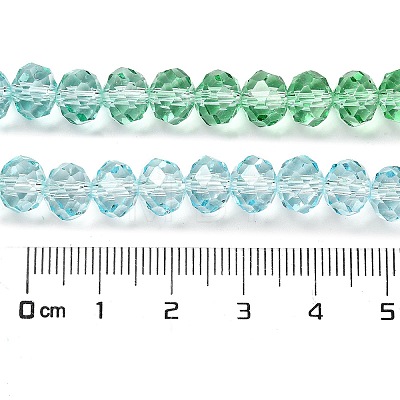 Transparent Painted Glass Beads Strands X1-DGLA-A034-T6mm-A16-1