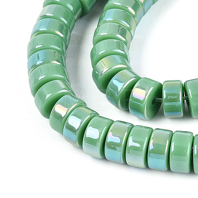 AB Color Plated Opaque Glass Beads Strands GLAA-T026-4x8mm-P02-1