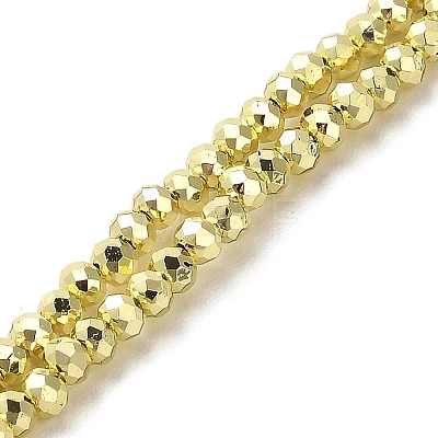 Electroplate Glass Beads Strands X-EGLA-D030-15A-03-1
