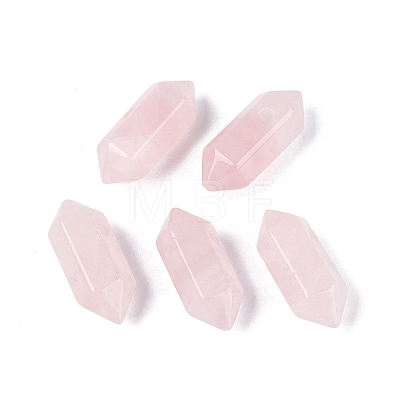 Natural Rose Quartz Pendants G-Q601-27G-1