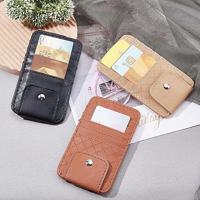 SUPERFINDINGS 3Pcs 3 Colors Imitation Leather Car Sun Visor Organizers AJEW-FH0002-74-1