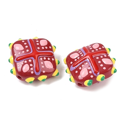 Glass Imitation Jade Beads GLAA-L051-03H-1