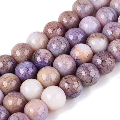 Opaque Ombre Effect Dyed Glass Beads Strands GLAA-Q106-04A-17-1