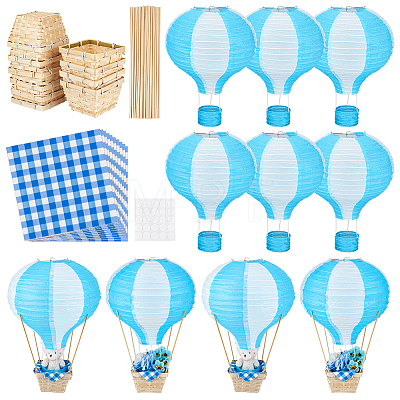Paper & Iron Ball Lantern Party Decor AJEW-NB0009-45B-1