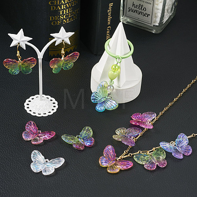  18Pcs 9 Colors Transparent Resin Pendants RESI-TA0002-03-1