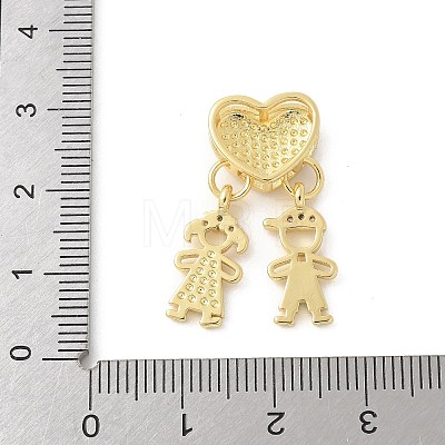 Brass Micro Pave Cubic Zirconia Pendants KK-P294-22G-1