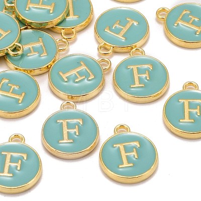 Golden Plated Alloy Enamel Charms X-ENAM-S118-05F-1