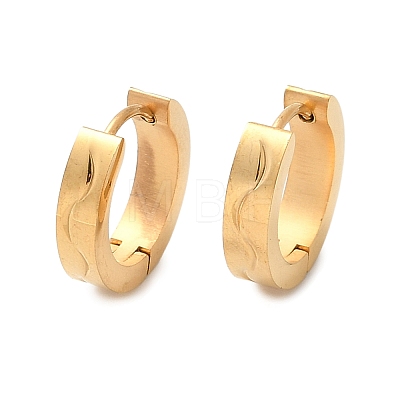 304 Stainless Steel Polishing Effect Hoop Earrings EJEW-M001-32G-1