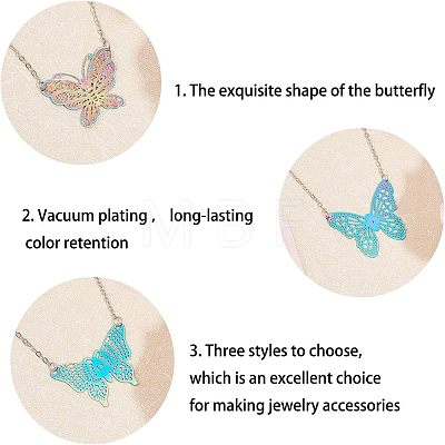 Unicraftale 201 Stainless Steel Filigree Pendants STAS-UN0011-91M-1