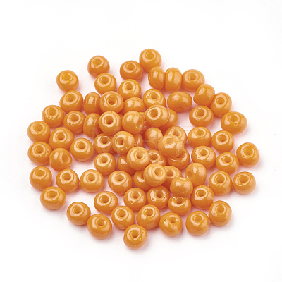 6/0 Baking Paint Glass Seed Beads SEED-Q025-4mm-N21-1