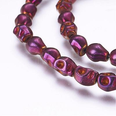 Electroplate Non-magnetic Synthetic Hematite Bead Strands G-P277-08-1