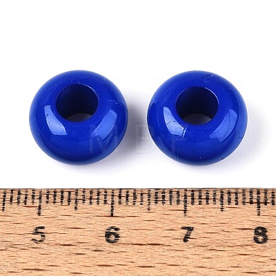 Opaque Acrylic European Large Hole Beads SACR-N019-03B-1