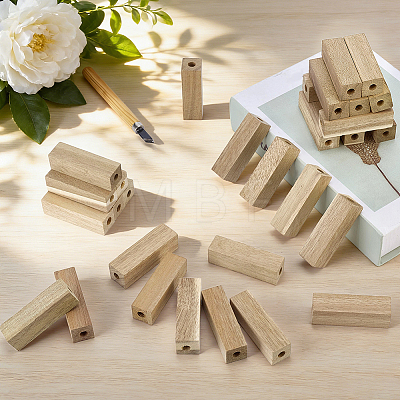 40Pcs Wood Craft Block WOOD-PH0004-11-1