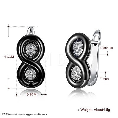Trendy Sterling Silver Hoop Earrings EJEW-BB29982-A-1