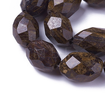 Natural Bronzite Beads Strands G-P422-14-1