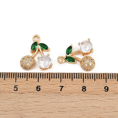 Brass Micro Pave Cubic Zirconia Pendants KK-C115-03A-02G-1