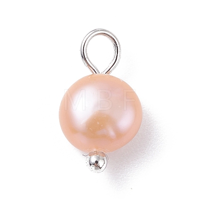 Natural Cultured Freshwater Pearl Charms X-PALLOY-JF01099-02-1