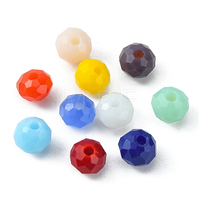 10 Grids 10 Styles Opaque Solid Color Glass Beads Strands EGLA-YW0001-45-1