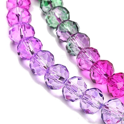 Transparent Painted Glass Beads Strands DGLA-A034-T8mm-A06-1