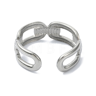 304 Stainless Steel Cuff Rings RJEW-M019-20P-1